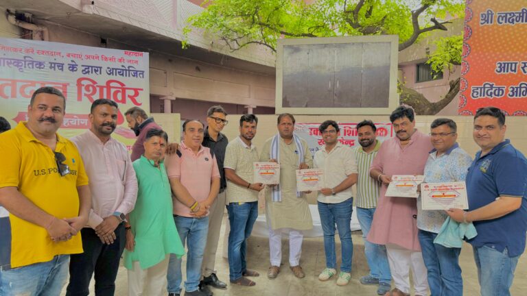 महापौर ने स्वैच्छिक रक्तदान शिविर में रक्तवीरों को किया सम्मानित,रक्तदान मानवता की सच्ची सेवाः विकास शर्मा