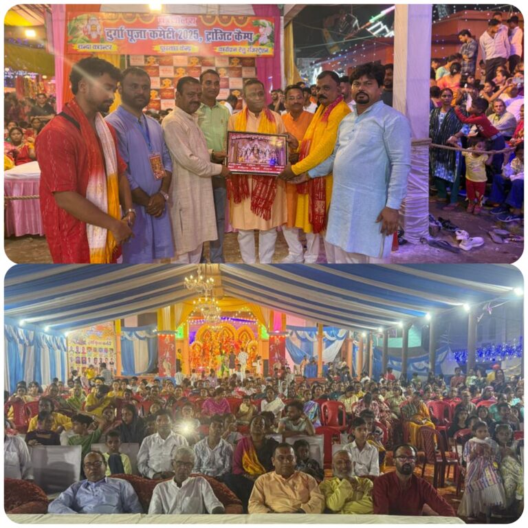 “श्री दुर्गा पूजा महोत्सव का भव्य आगाज़, भारत भूषण चुघ ने किया शुभारंभ”