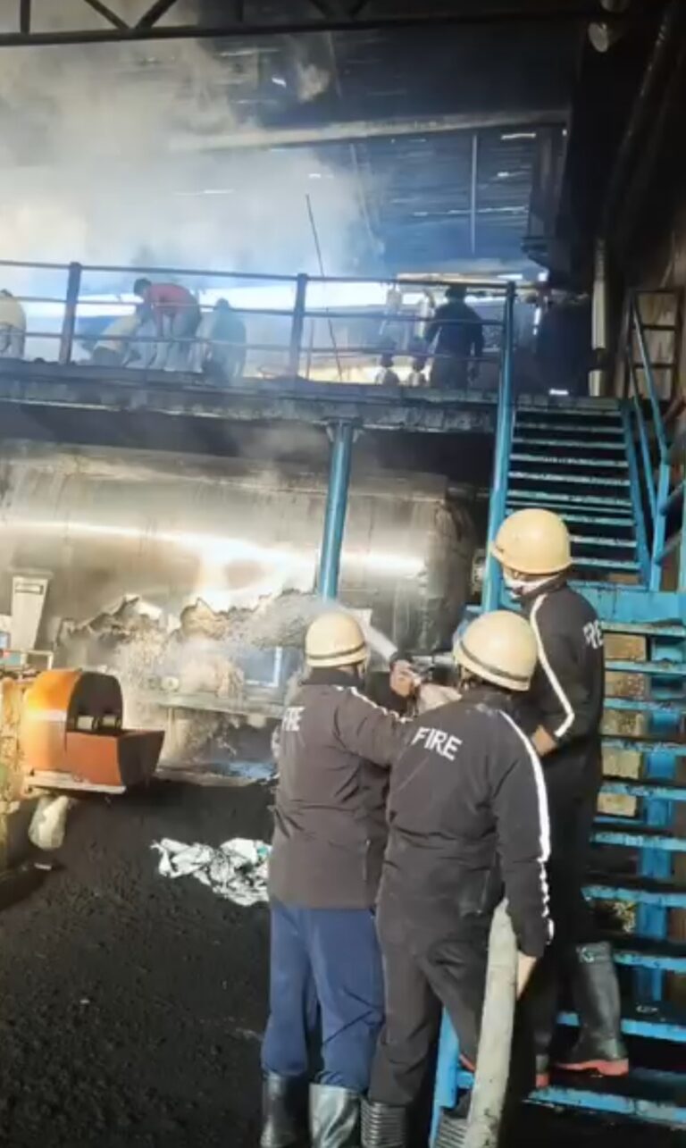 महुआखेड़ागंज में रबर यार्ड में भीषण आग, फायर टीम की तत्परता से टला बड़ा हादसा