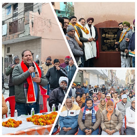 रुद्रपुर में बह रही विकास की गंगा: विकास शर्मा, महापौर ने इंदिरा कालोनी में किया गुरुद्वारा रोड लोकार्पण