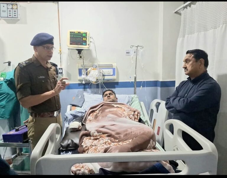 पार्षद सौरभ बेहड पर हमला: एसएसपी मणिकांत मिश्रा पहुंचे अस्पताल, दोषियों की जल्द गिरफ्तारी के निर्देश