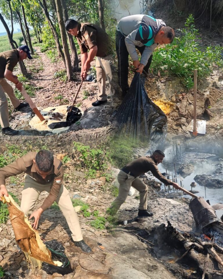 कच्ची शराब पर एसएसपी अजय गणपति का बड़ा एक्शन: 401 लीटर जब्त, 6 भट्ठियां जमींदोज